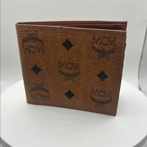 839. MCM Cognac Visetos Wallet